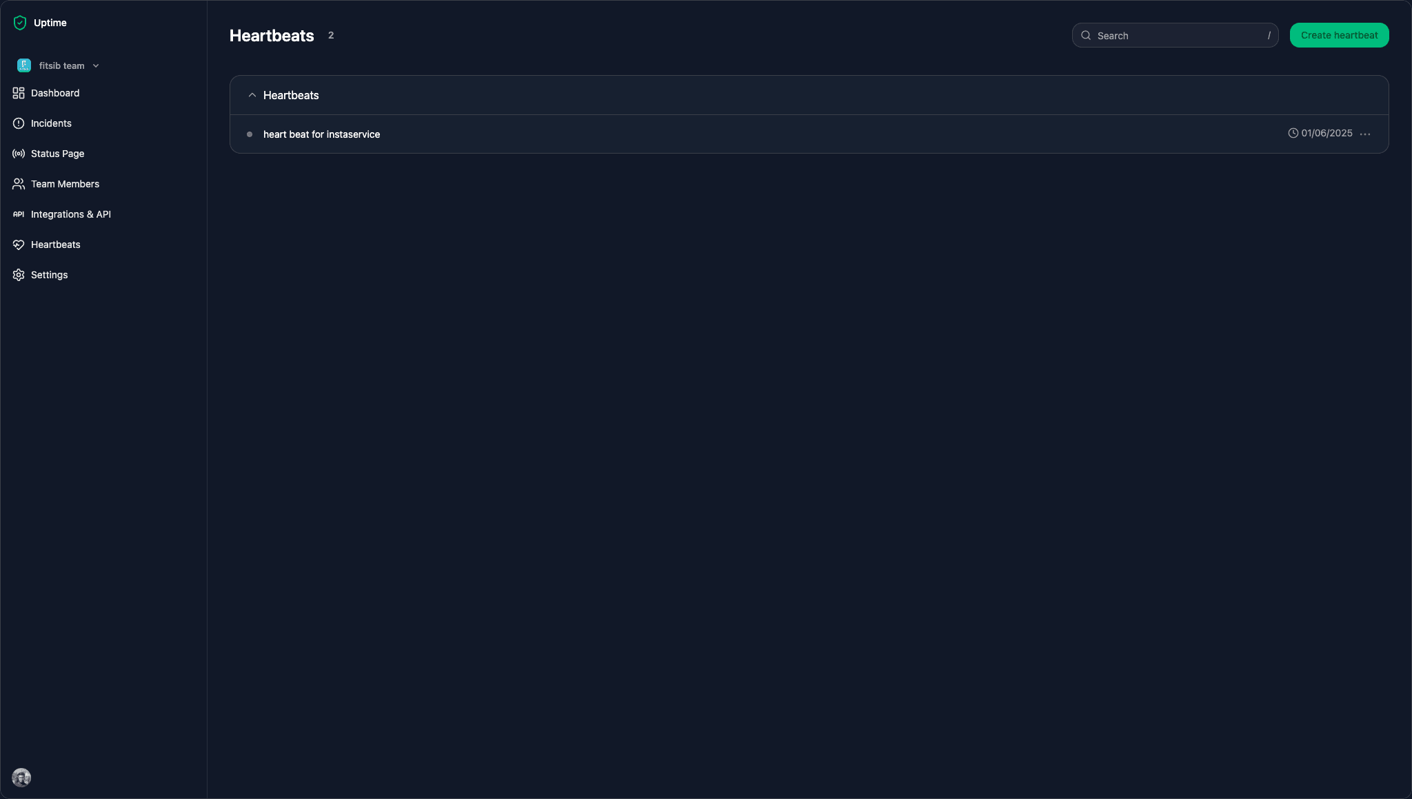 Uptime Screenshot 2
