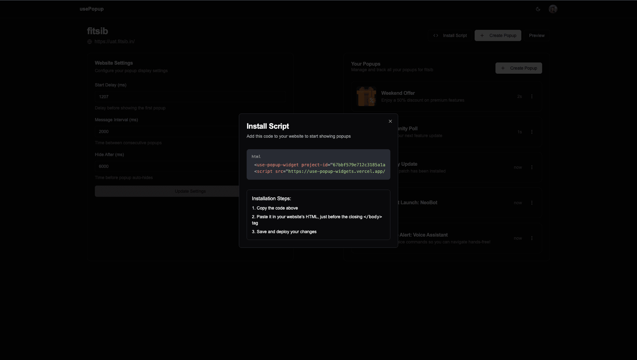 UsePopup Screenshot 8